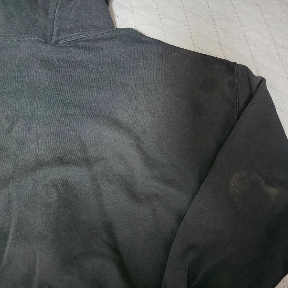 [XL] 90s 빈티지 러셀 애슬레틱 후드집업 블랙 트래쉬드 상품이미지6