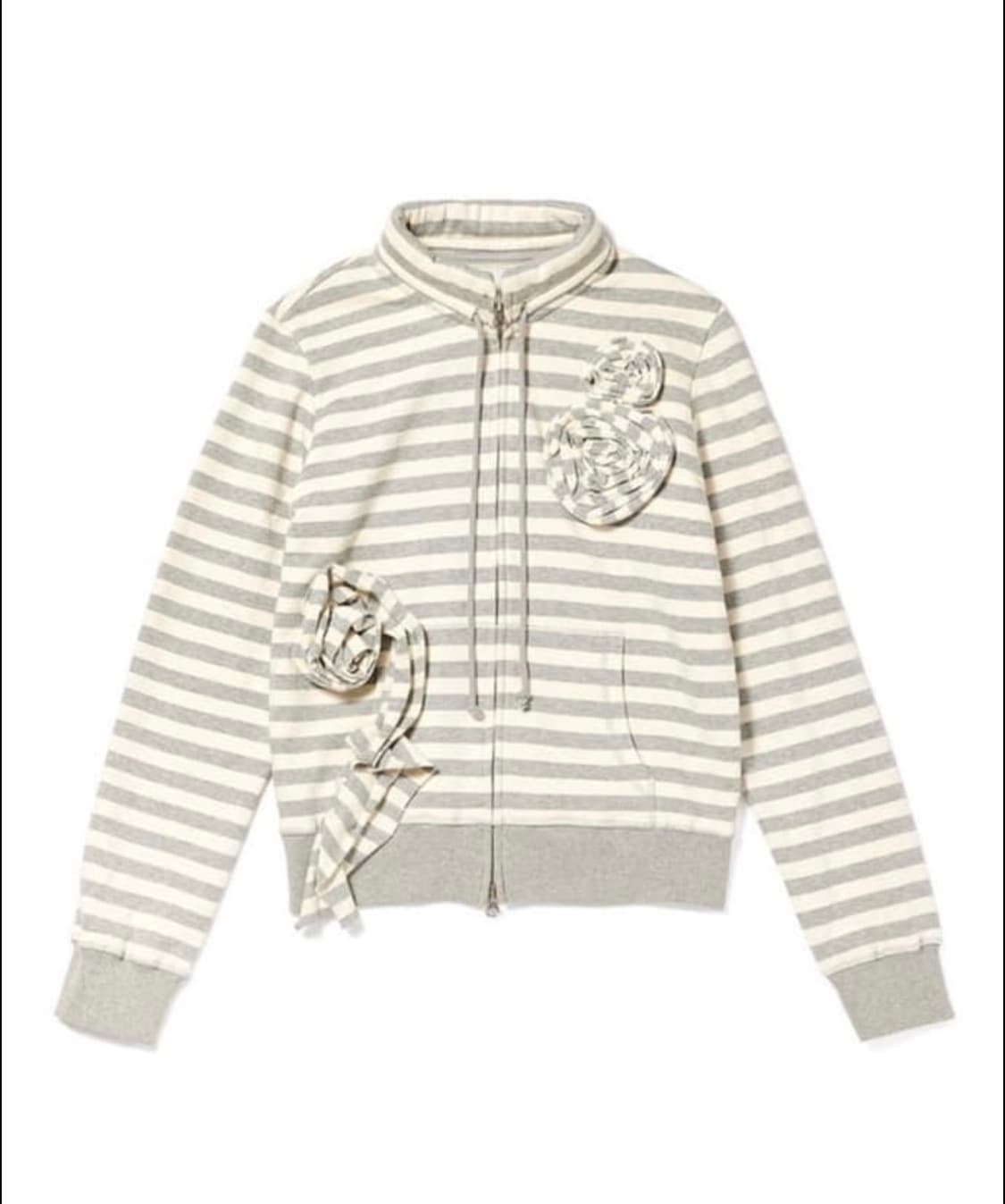 오픈와이와이 아플리케 집업 자켓 그레이 S 상품이미지2