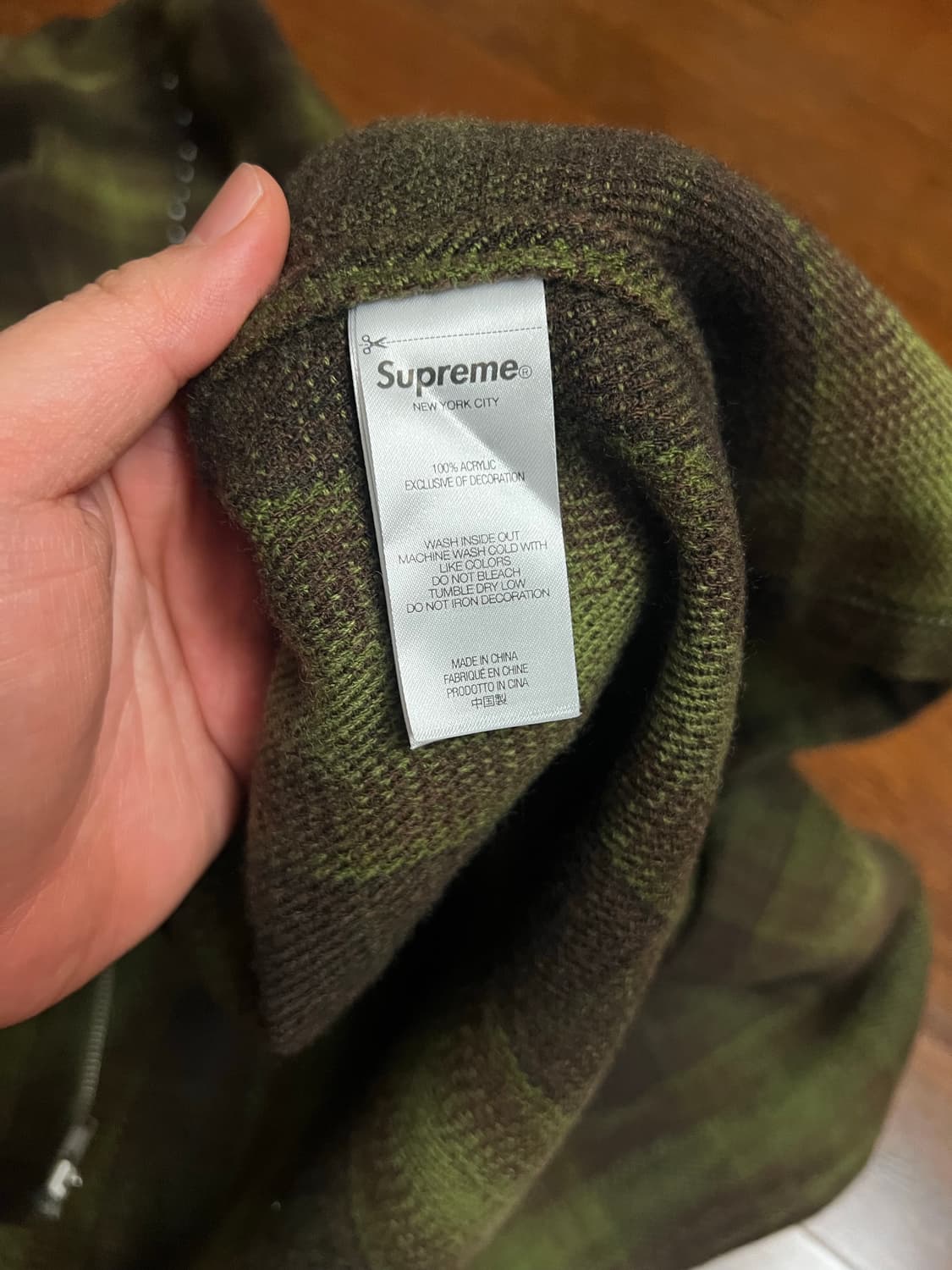 [XL] 슈프림 스터드 플레이드 집업 셔츠 상품이미지4