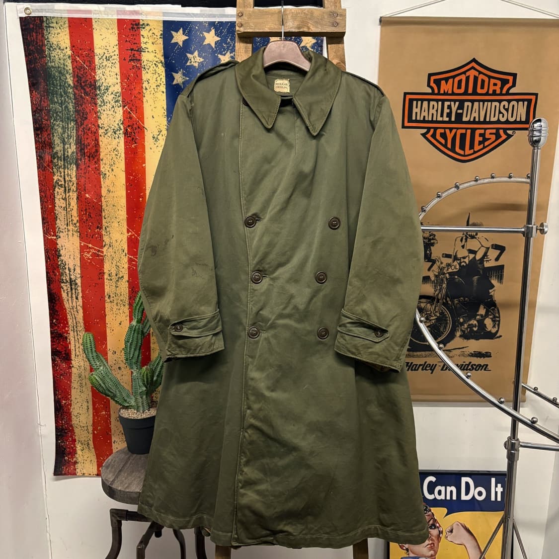 40s 오리지널 밀리터리 한국전쟁 미군장교 코트 1946년 모델 N439 상품이미지1