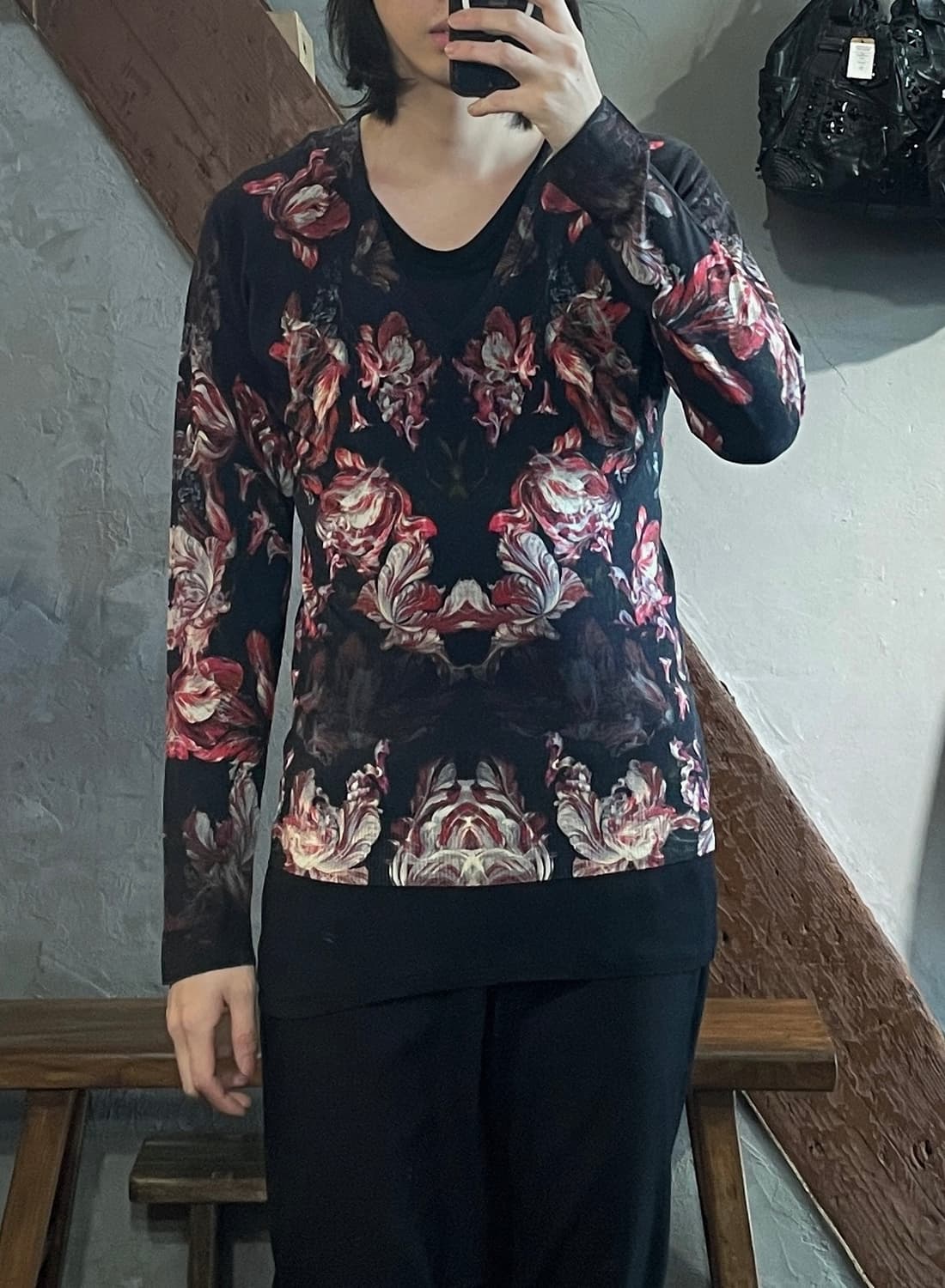 12aw 알렉산더 맥퀸 플로럴 니트 상품이미지3