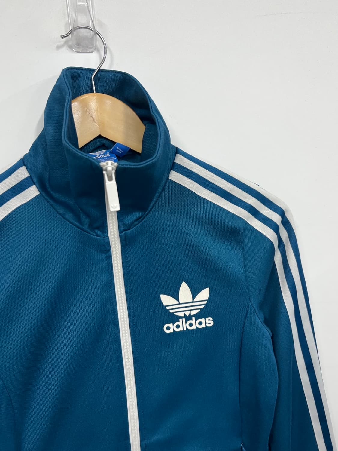 Y2K 아디다스 트레포일 유로파 청록 트랙 져지 상품이미지2