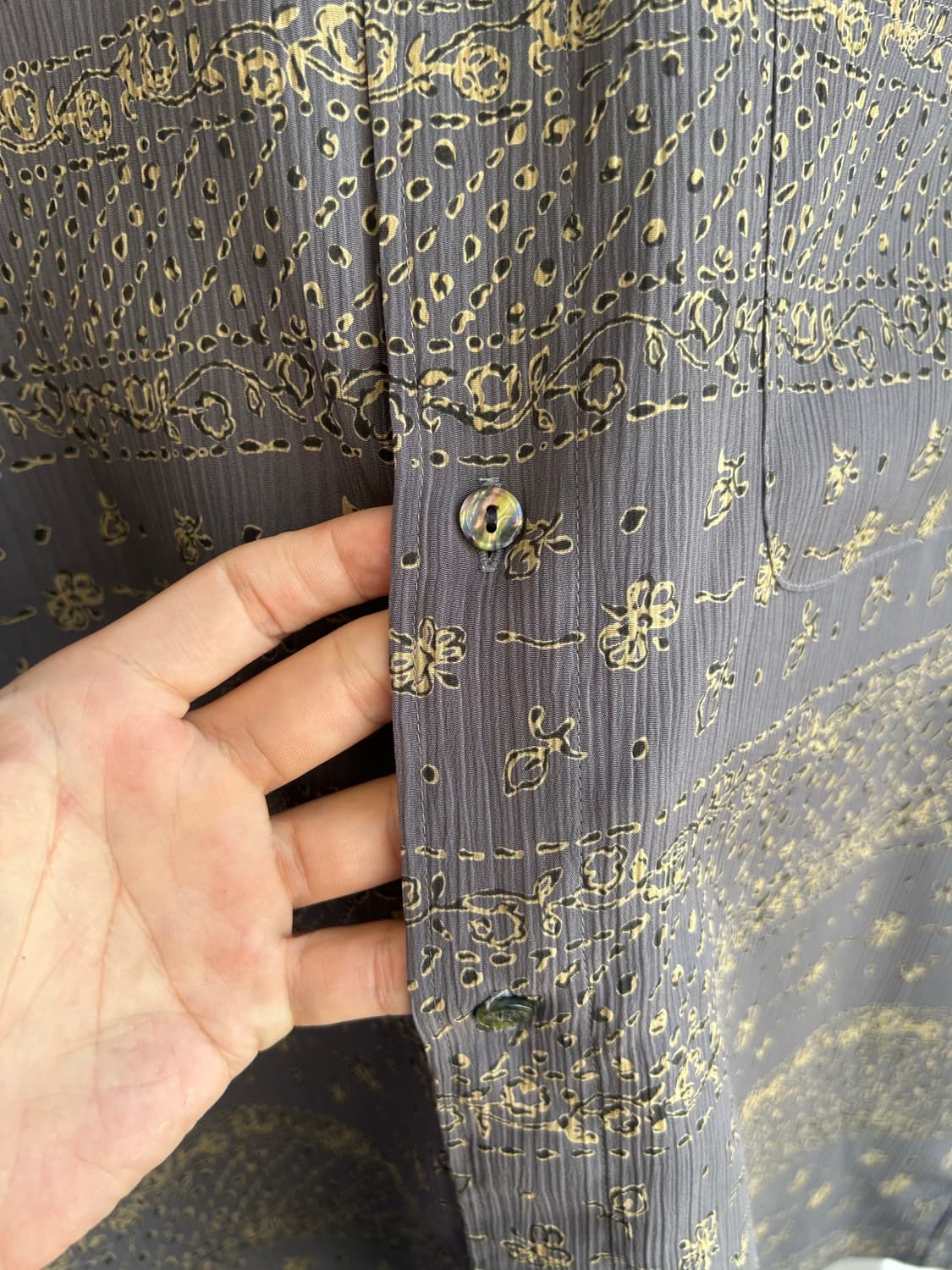 90‘s 무슈 산마루카 플라워 플리츠셔츠 상품이미지3