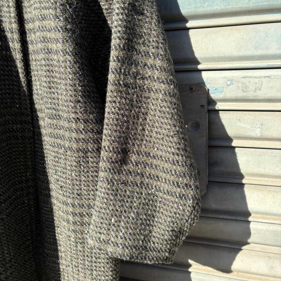 80s 캘빈클라인 울 트위드 체크 패턴 코트 상품이미지3