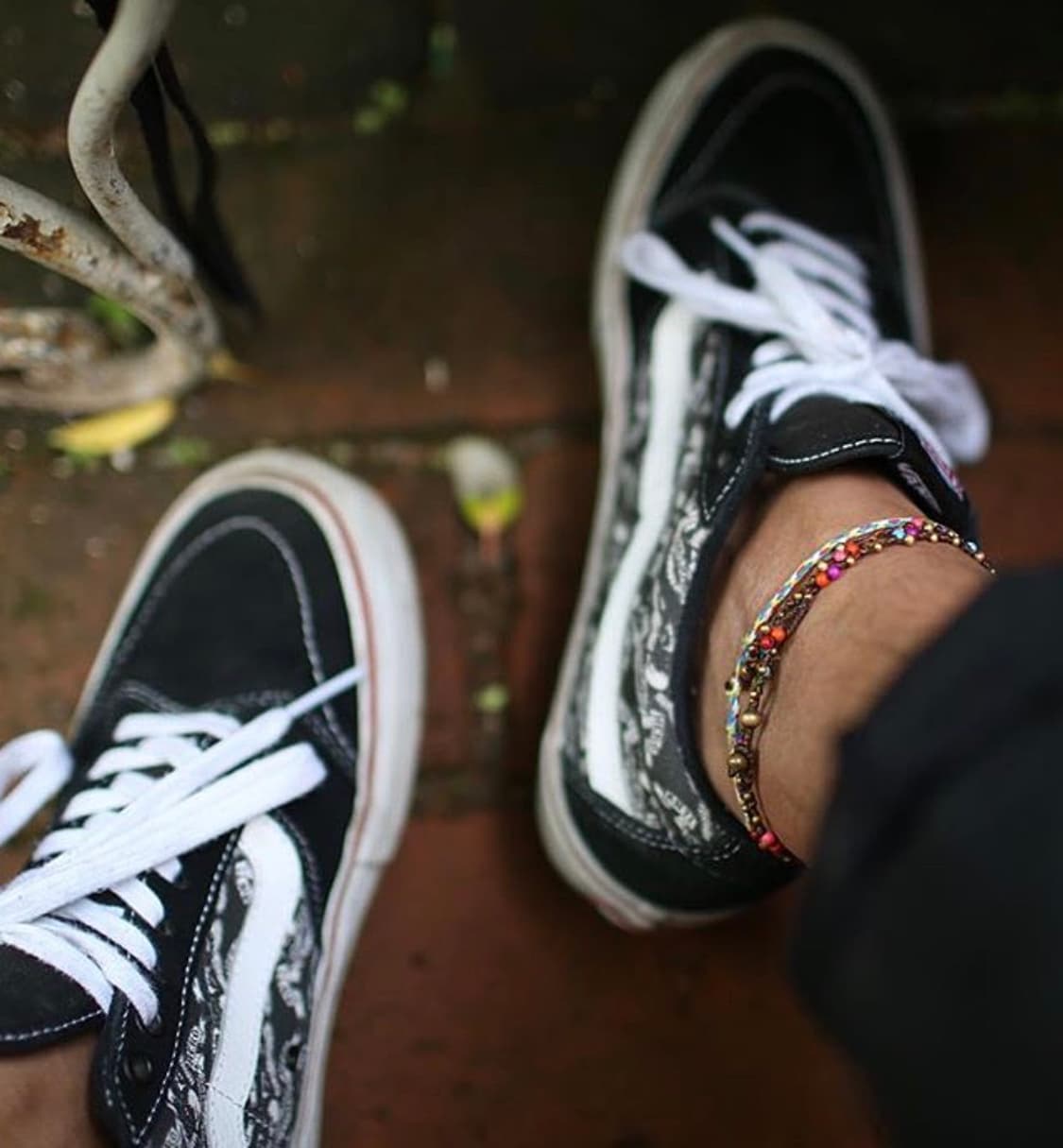 발목에 두르는 작은 무지개 🌈 보헤미안 믹스스톤 발찌 상품이미지8