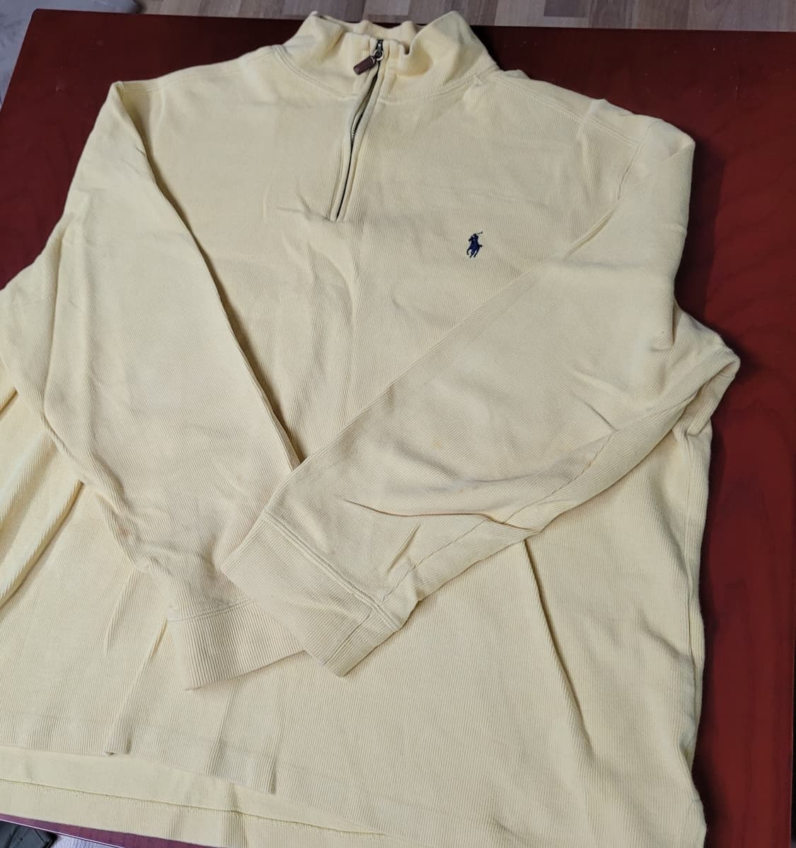 폴로 랄프로렌 옐로우 컬러 하프 집업 상품이미지1