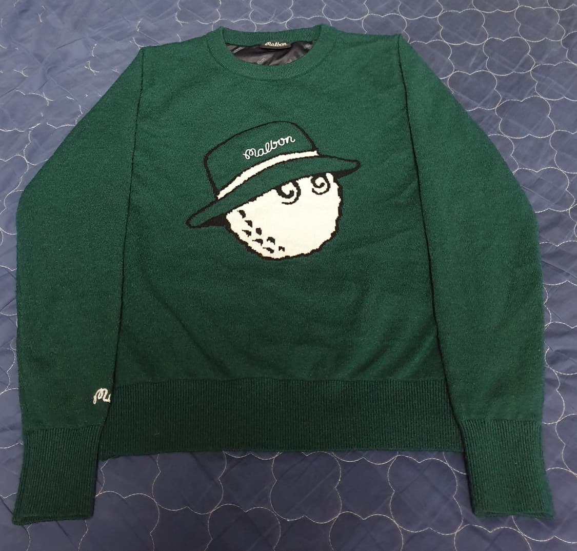 말본 골프 버킷포인트 방풍 니트 스웨터 그린 (S) 상품이미지1