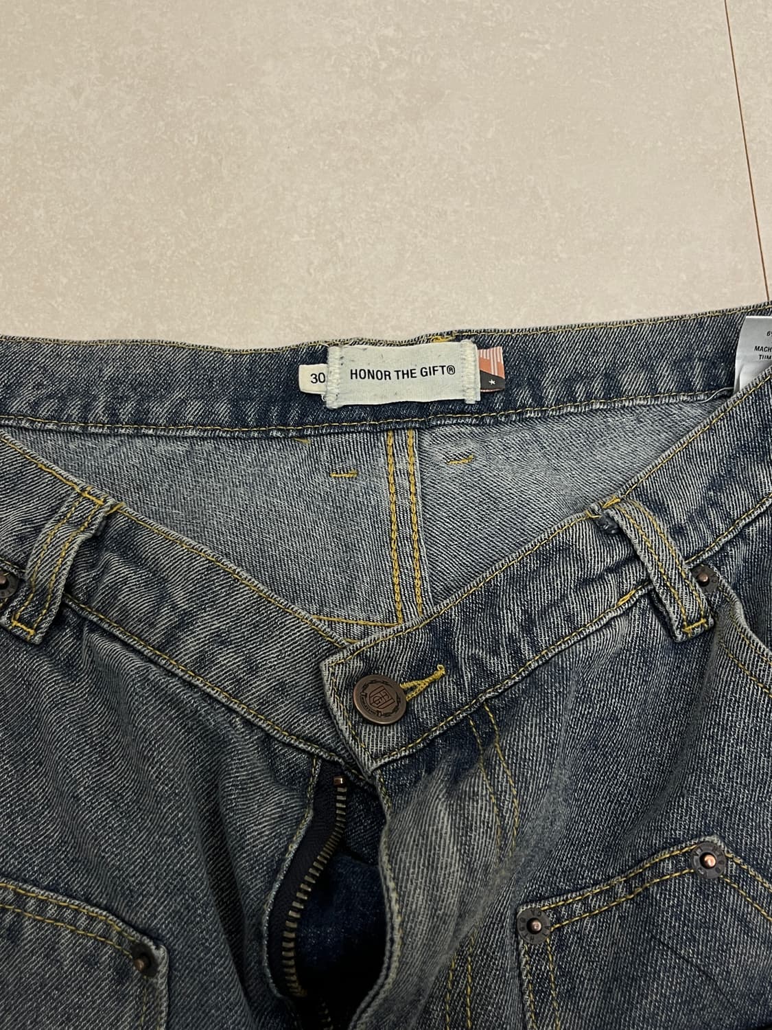 Honor the gift 패치 카펜더 팬츠 인디고 상품이미지5