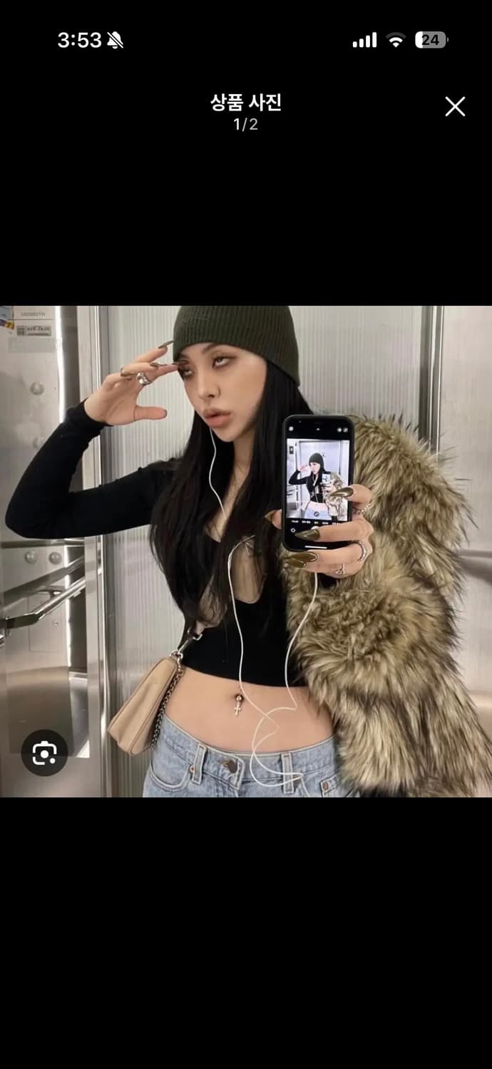 오도어 퍼 자켓 브라운 상품이미지1