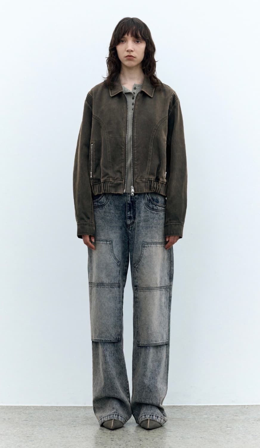 인사일런스 우먼 빈티지 카펜터 데님 WASHED BLUE 상품이미지1