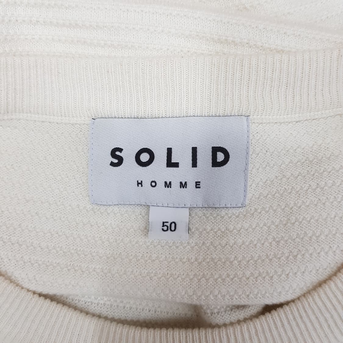 솔리드옴므 2023 립조직 라운드 니트 105사이즈 상품이미지6