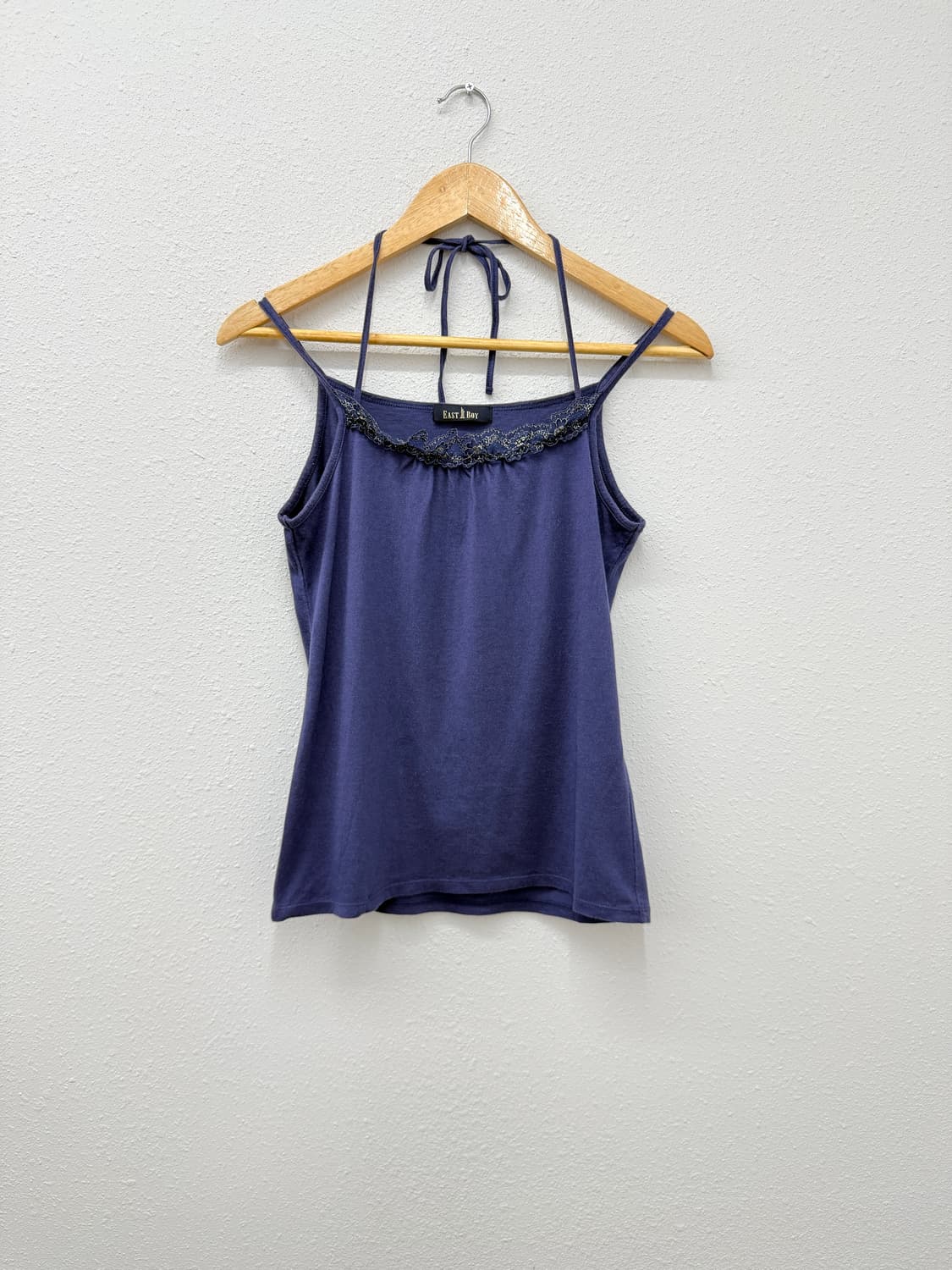 빈티지 EAST BOY 바이올렛 레이스 리본 슬리브리스 상품이미지1