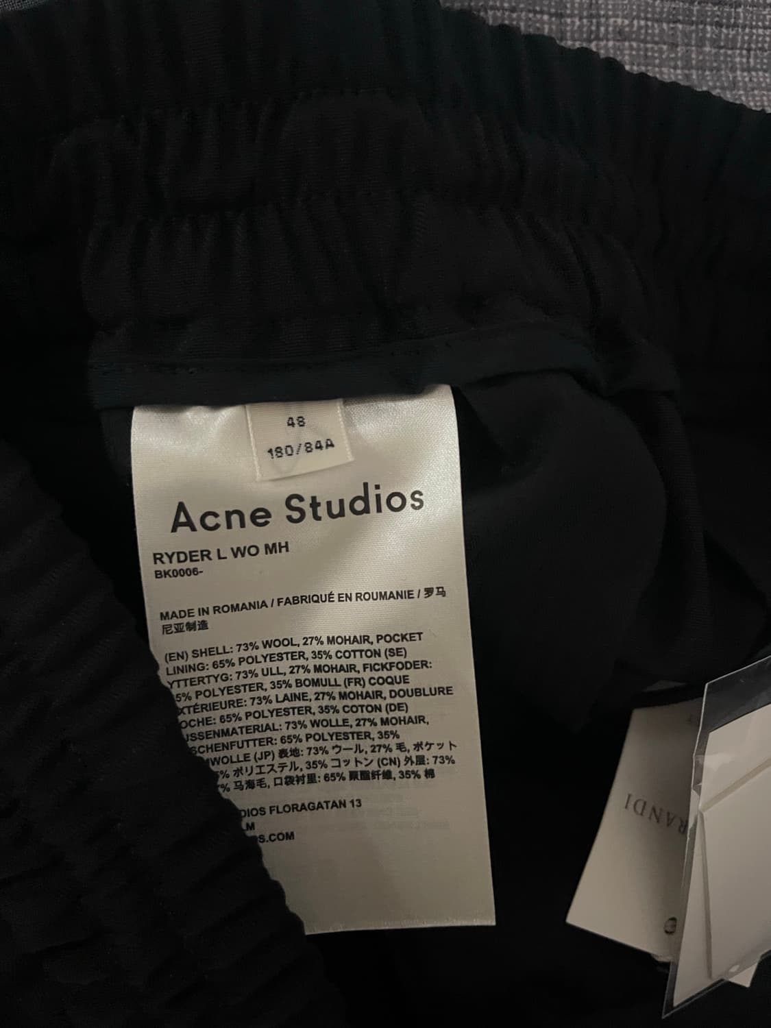 아크네스튜디오 블랙 셋업수트48사이즈 새상품 상품이미지6