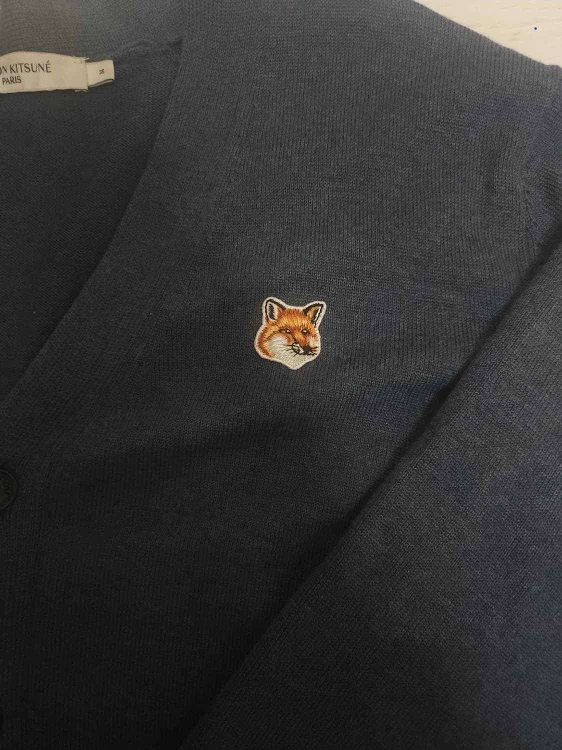 100%정품 메종키츠네 가디건 네이비 M 상품이미지4
