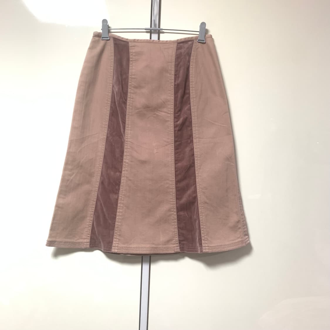 소니아리키엘 핑크벨벳라이닝 미디스커트 상품이미지1