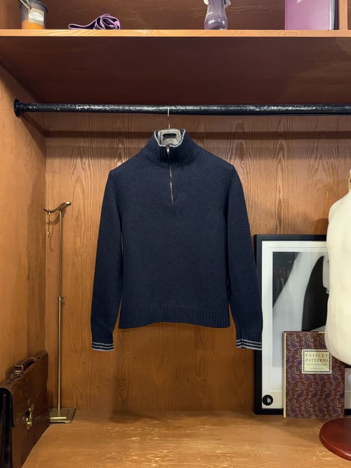 바니스뉴욕 쿼터 집업 니트 상품이미지1