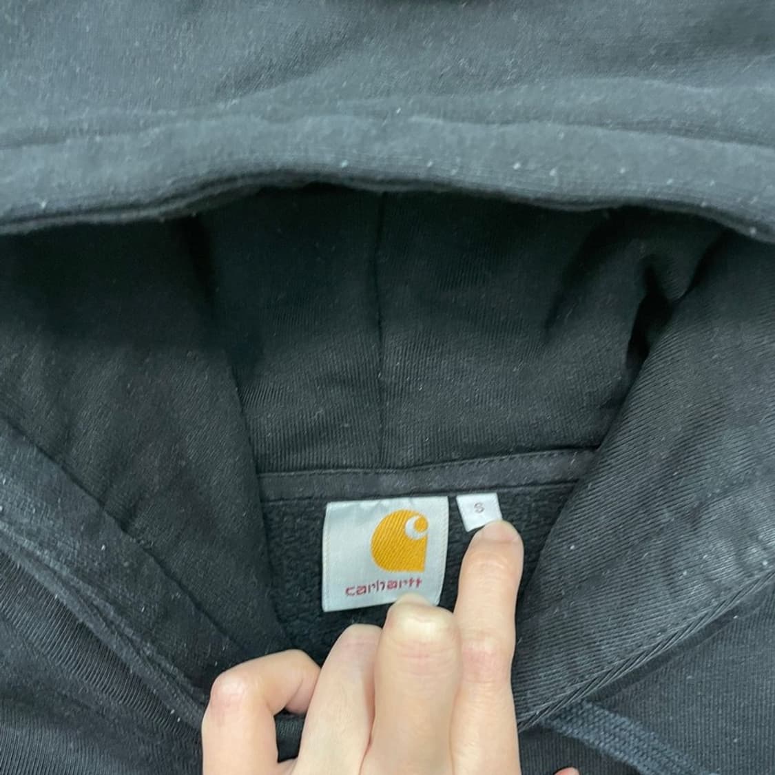 CARHARTT 백로고 후드 블랙 S 상품이미지4