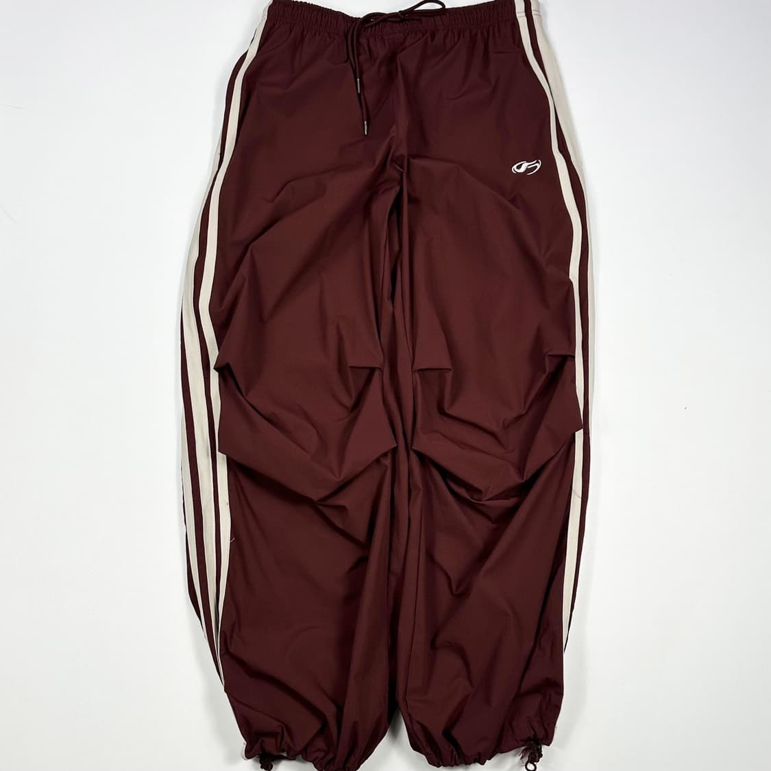필루미네이트 와이드 버건디 우븐 조거팬츠 (S) 상품이미지3
