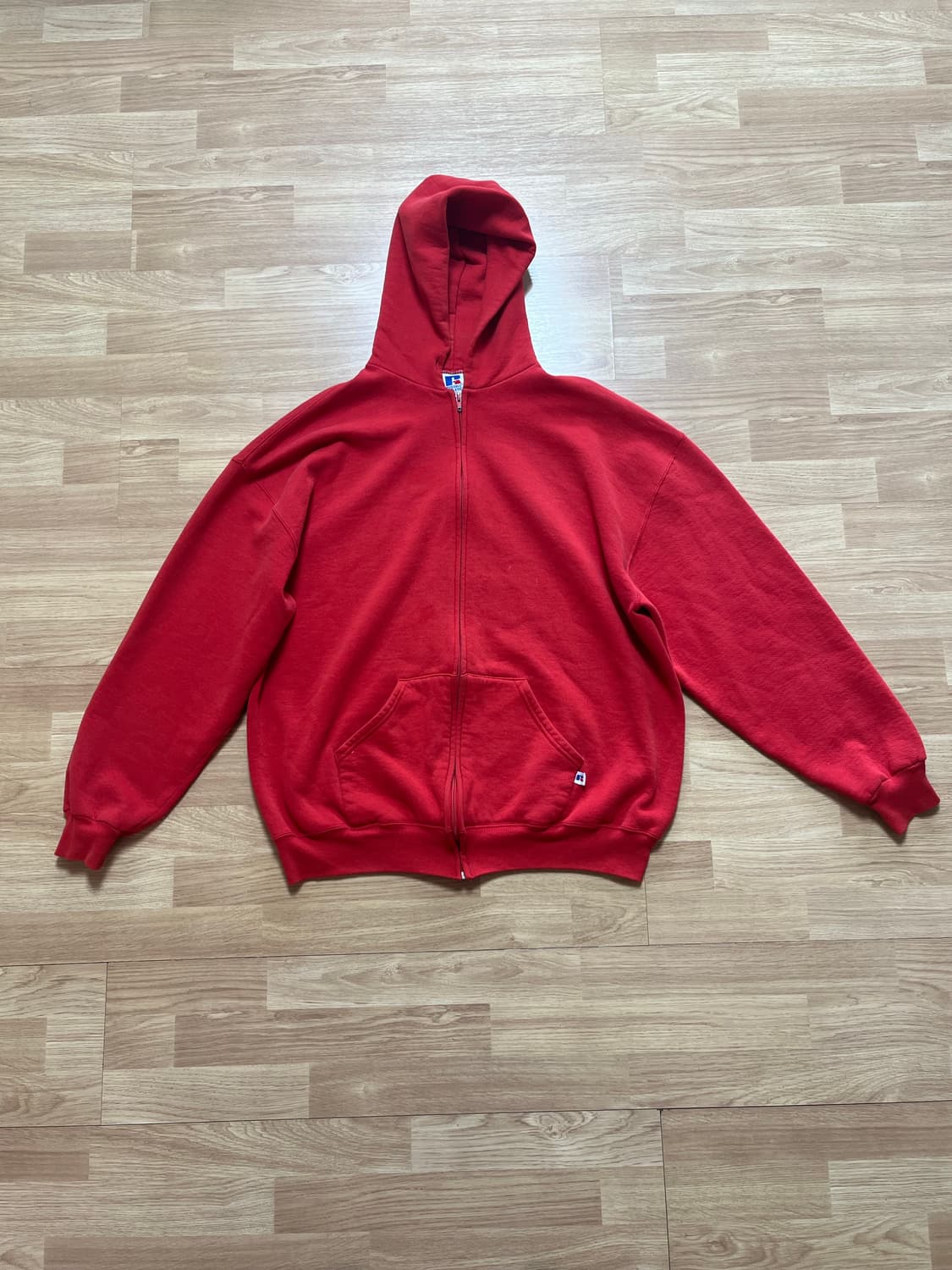 빈티지 USA 러셀 후드집업 XXL 레드 상품이미지1