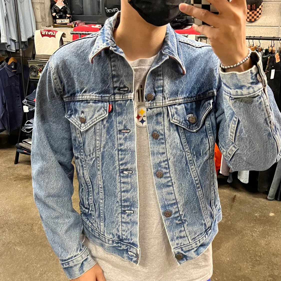 80s USA Levis 데님 트러커 자켓 (100) 상품이미지8