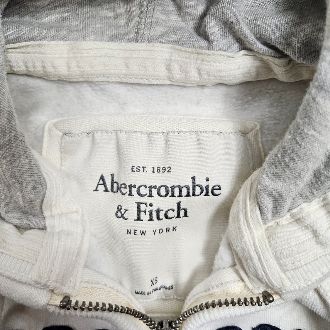 아베크롬비 아치 로고 후드 집업 XS 딱붙핏 상품이미지4
