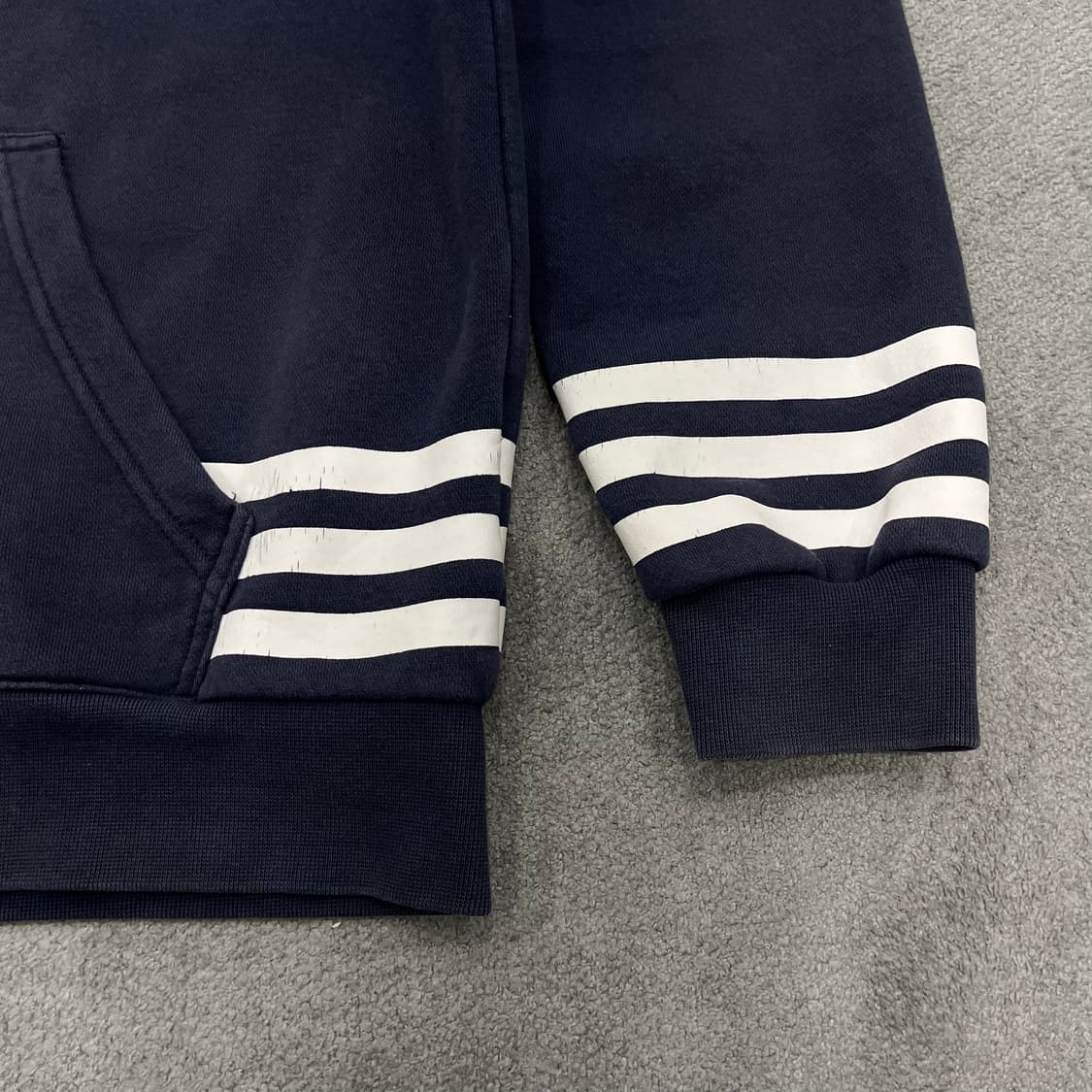 100 아디다스 삼선 후드집업 네이비 상품이미지3