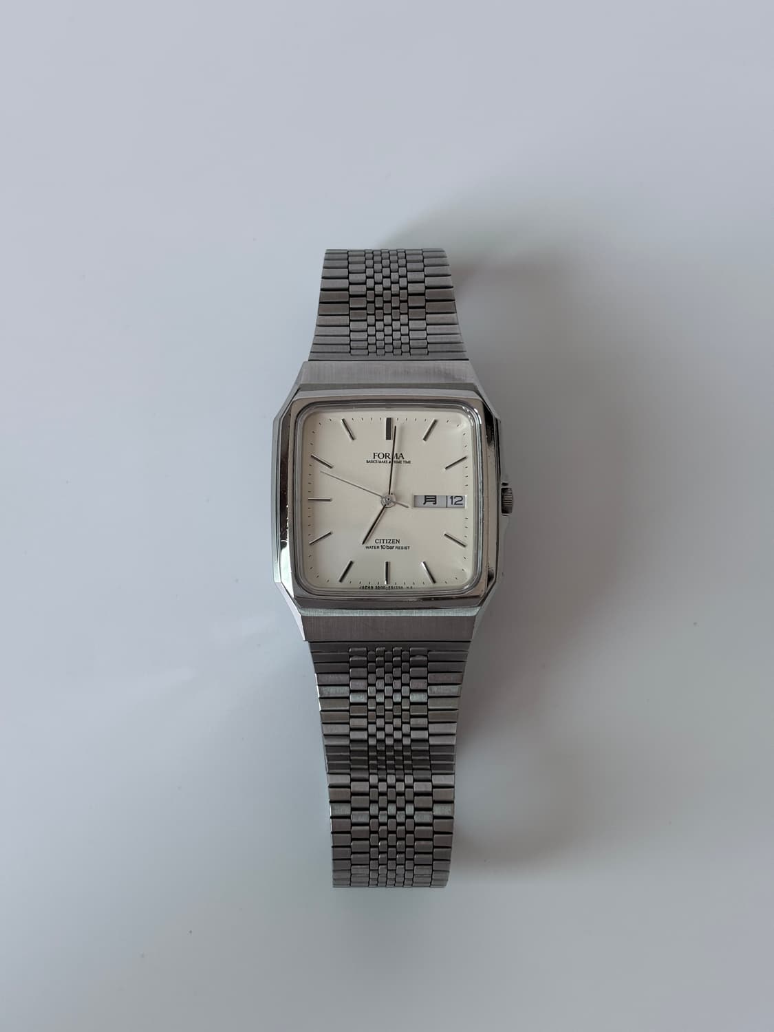 시티즌 1990년대 Forma 크림 다이얼 실버 스퀘어 쿼츠 남성 상품이미지3