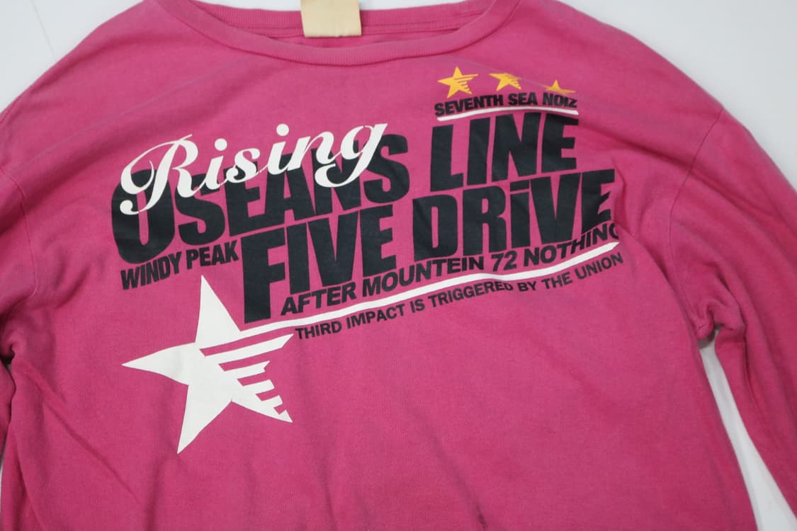 빈티지 핫핑크 "FIVE DRIVE" 그래픽 롱슬리브 티셔츠 (L) 상품이미지7