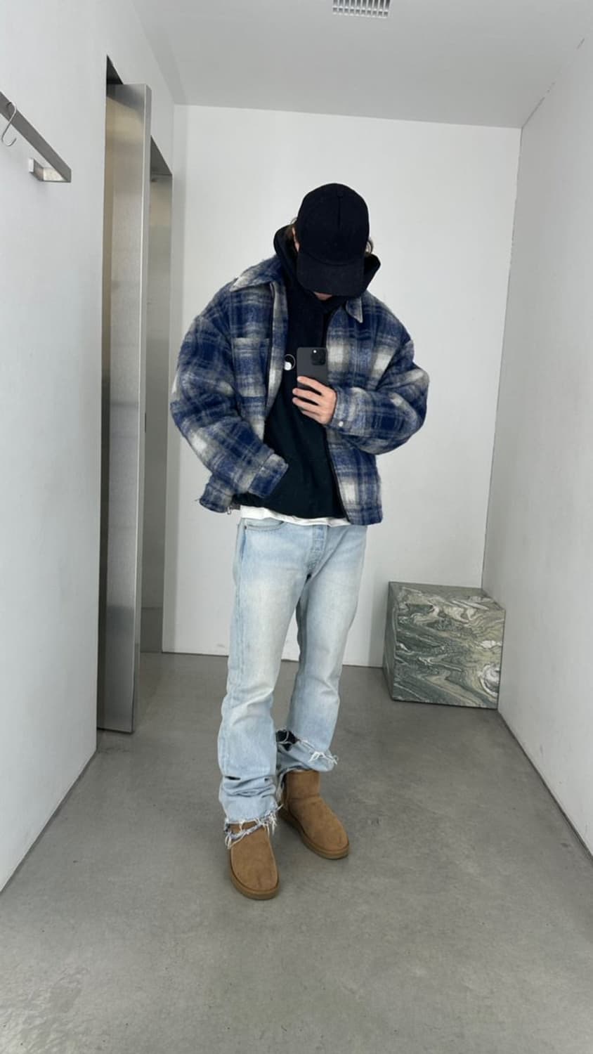 COLE BUXTON 플란넬 오버셔츠 집업 자켓 S 상품이미지1