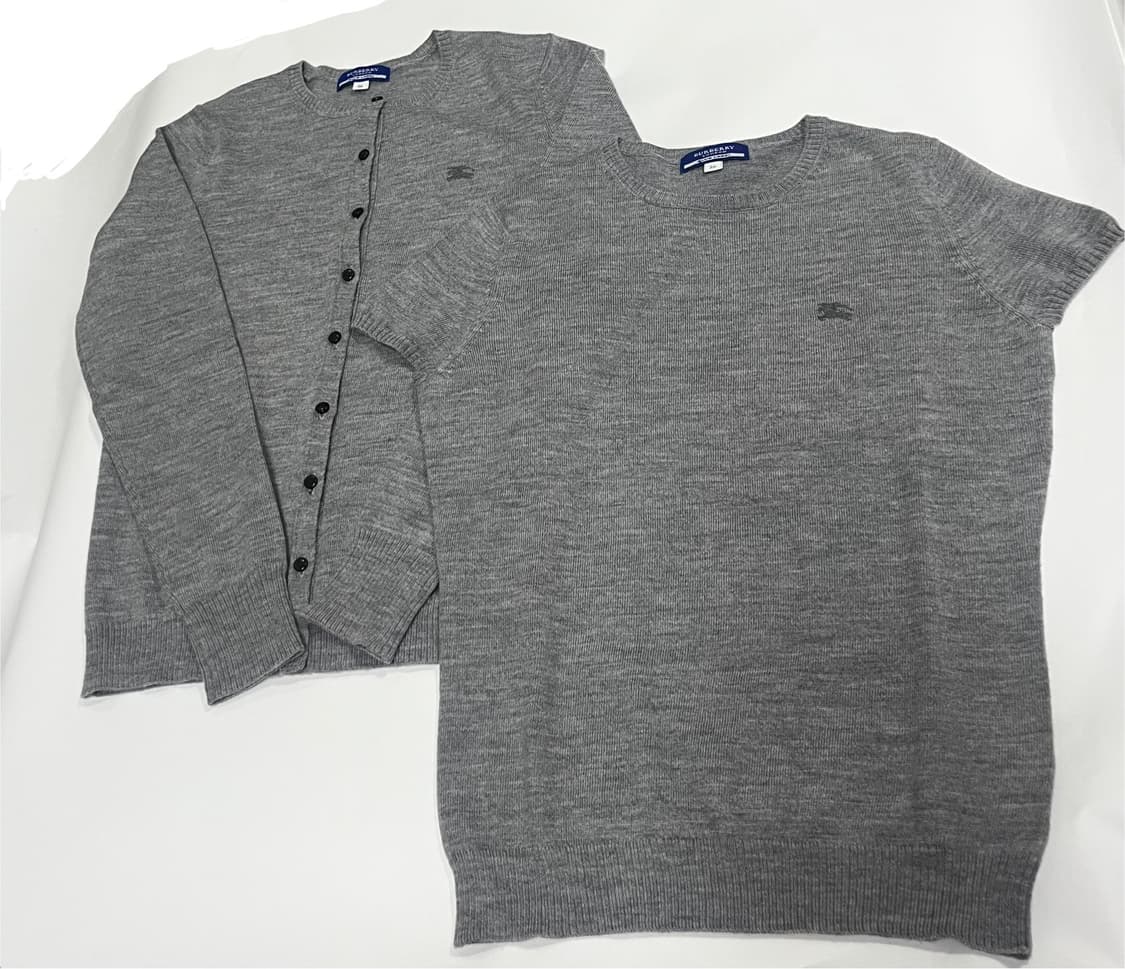 (앙상블 세트)버버리 블루라벨 그레이 가디건 니트 앙상블 세트 상품이미지9