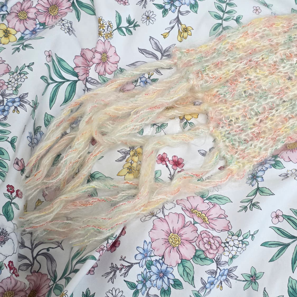 일본빈티지 파스텔 모리걸 로맨틱 레인보우 목도리스카프 상품이미지2