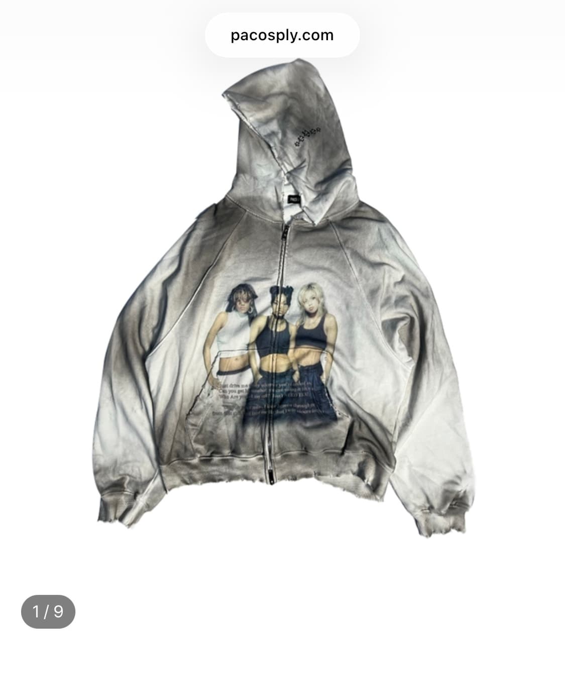 파코서플라이 DOLLY DIRTY ZIP UP HOODIE 더티 후드집업 상품이미지1