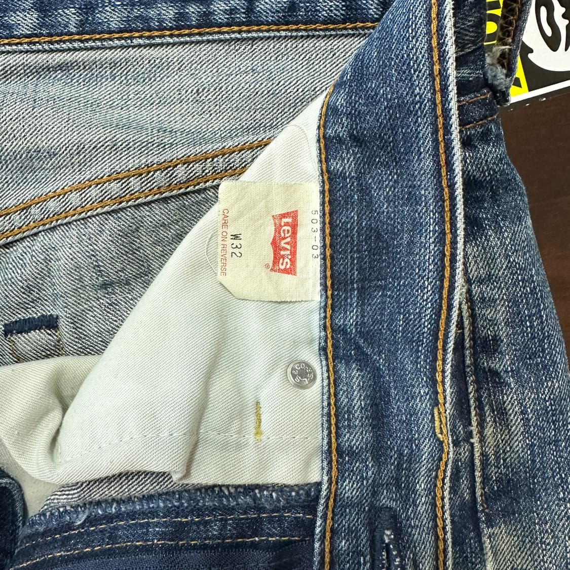 90s JPN 리바이스 503 블루 진 데님 팬츠 32 상품이미지9