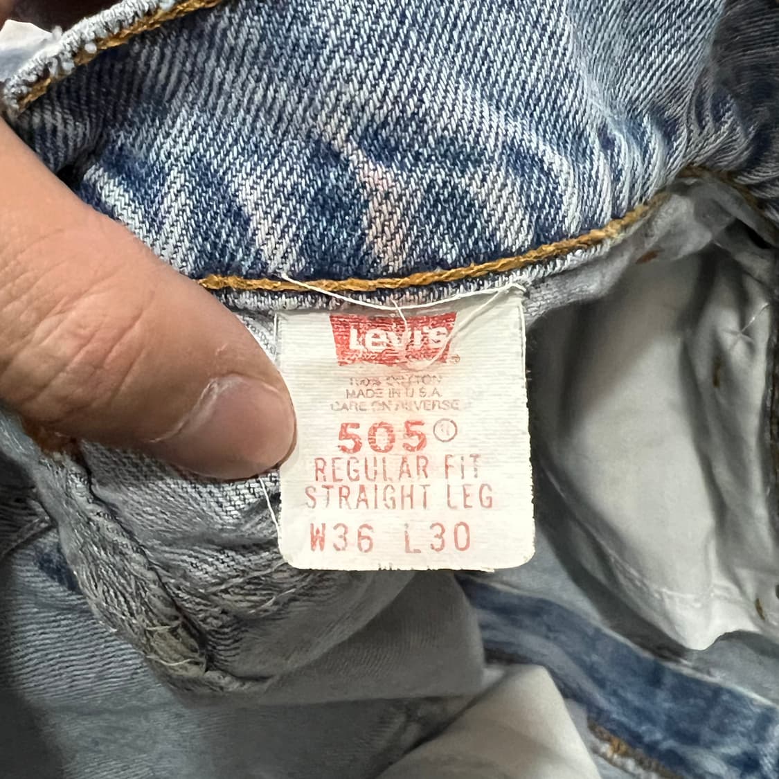  USA 리바이스 505 오렌지탭 데님 팬츠 y14758 상품이미지7