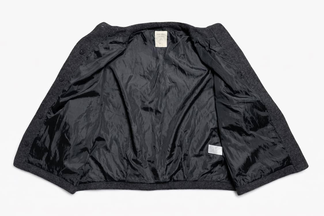 JPN 일본 빈티지 y2k 모리걸 플라워 자수 디테일 노카라 라운드 자켓 상품이미지3