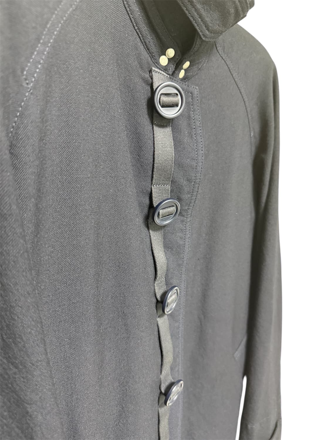 꼼데가르송 옴므 하이넥 스트랩 버튼 코트 히든 플라켓 상품이미지3