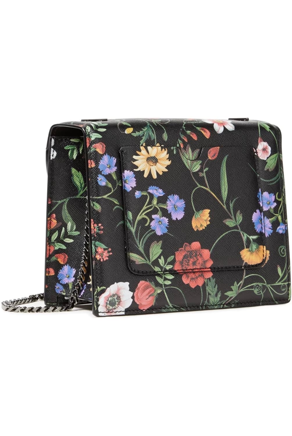 오스카 드 라 렌타 플라워 아플리케 가죽 숄더백 상품이미지2