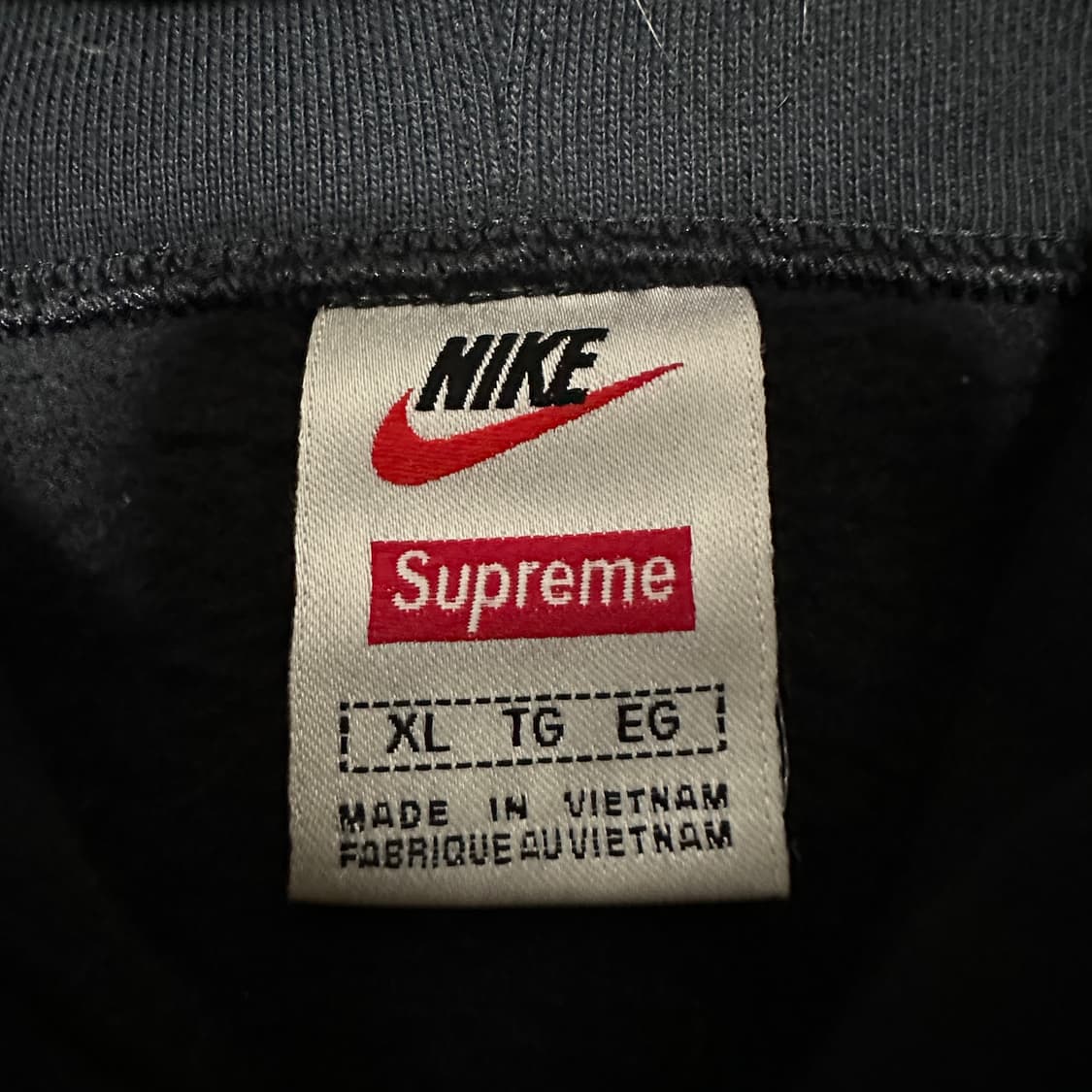 SUPREME X NIKE leather applique hoodie 상품이미지4