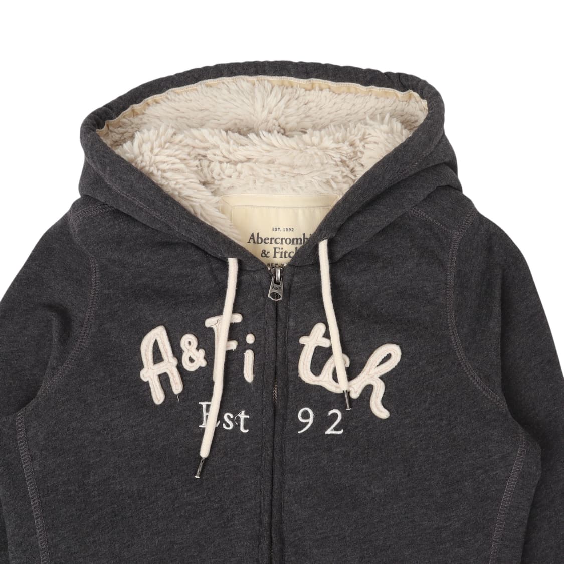 아베크롬비 그레이 쉐르파 후드집업 상품이미지2