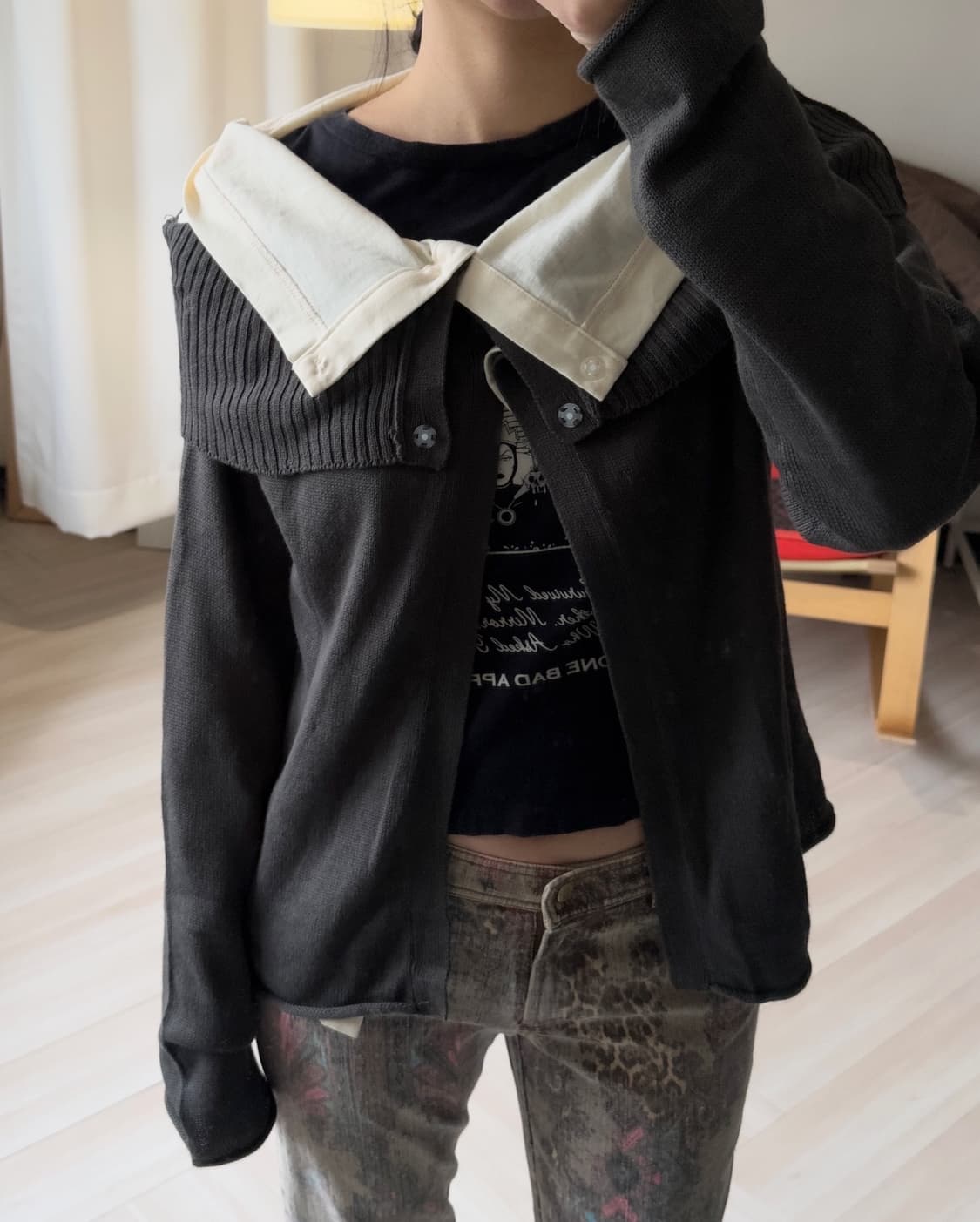 [vtg] shirts layered cardigan  상품이미지1