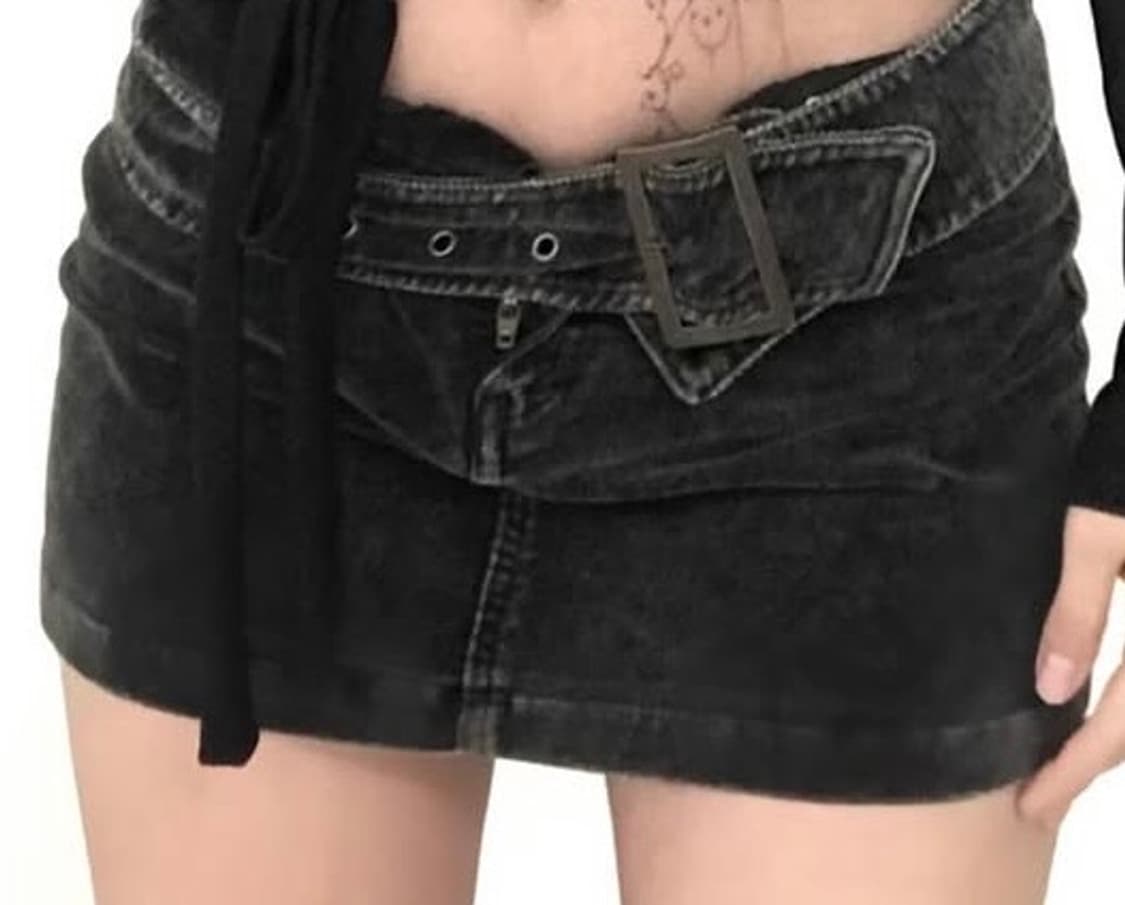 punk belt skirt 상품이미지1