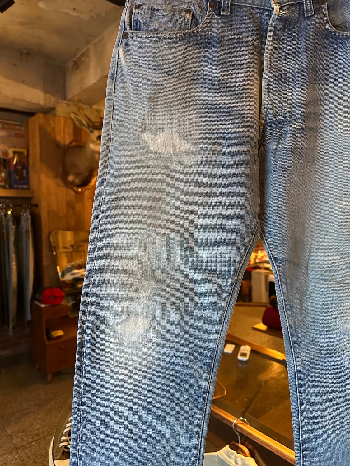 80s USA 빈티지 리바이스 501 66후기 논셀비지 데님 팬츠 상품이미지4