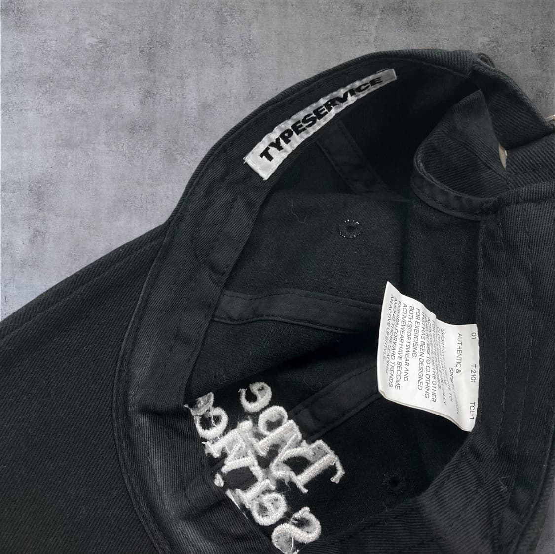 타입서비스 블랙 컬러 베이직 로고 볼캡 상품이미지5