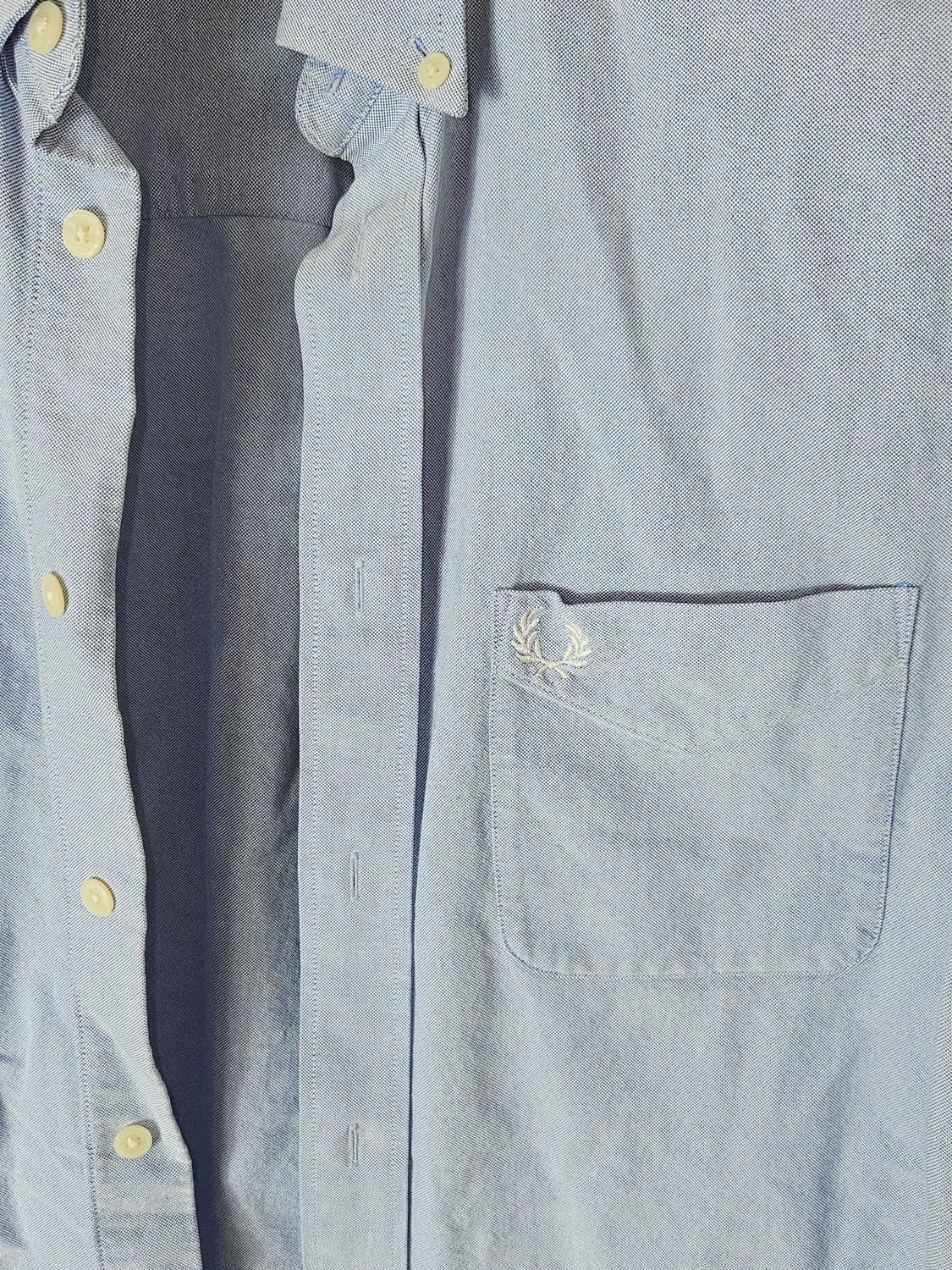 프레드페리 코튼 옥스포드 셔츠 스카이블루 S 95 (거의 새상품) 상품이미지3