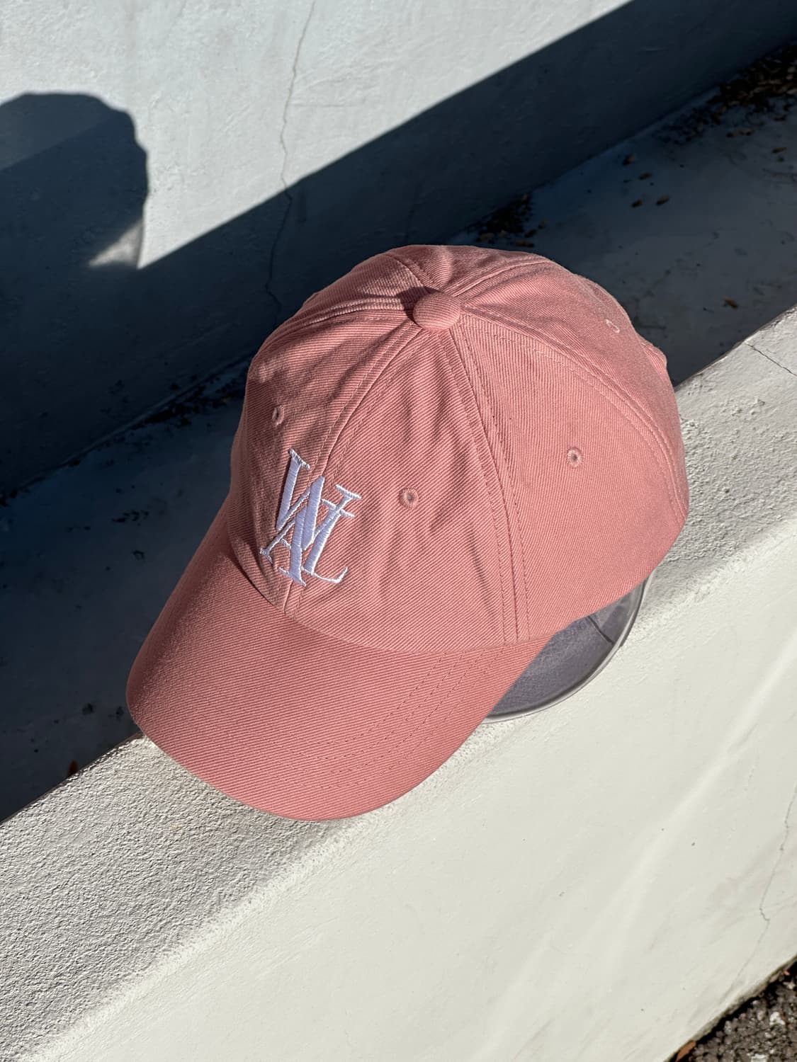 [M] 우알롱 로고 핑크톤 볼캡 모자 상품이미지2
