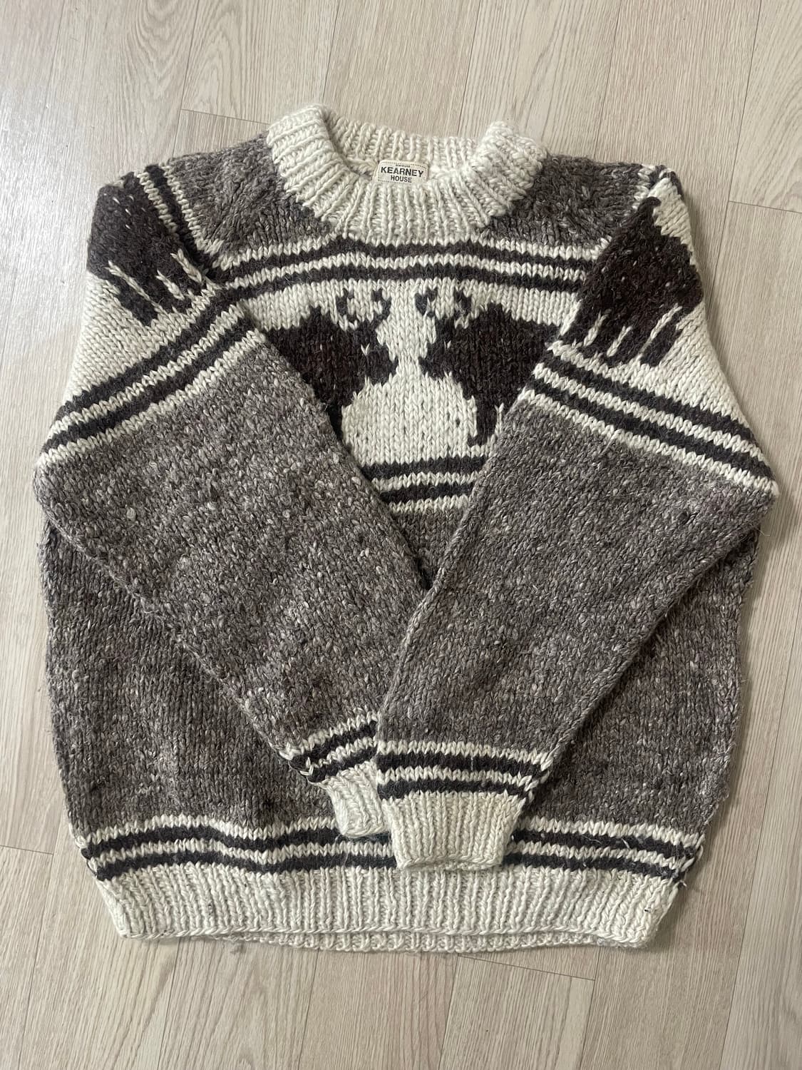 노르딕 무스 패턴 니트 상품이미지1