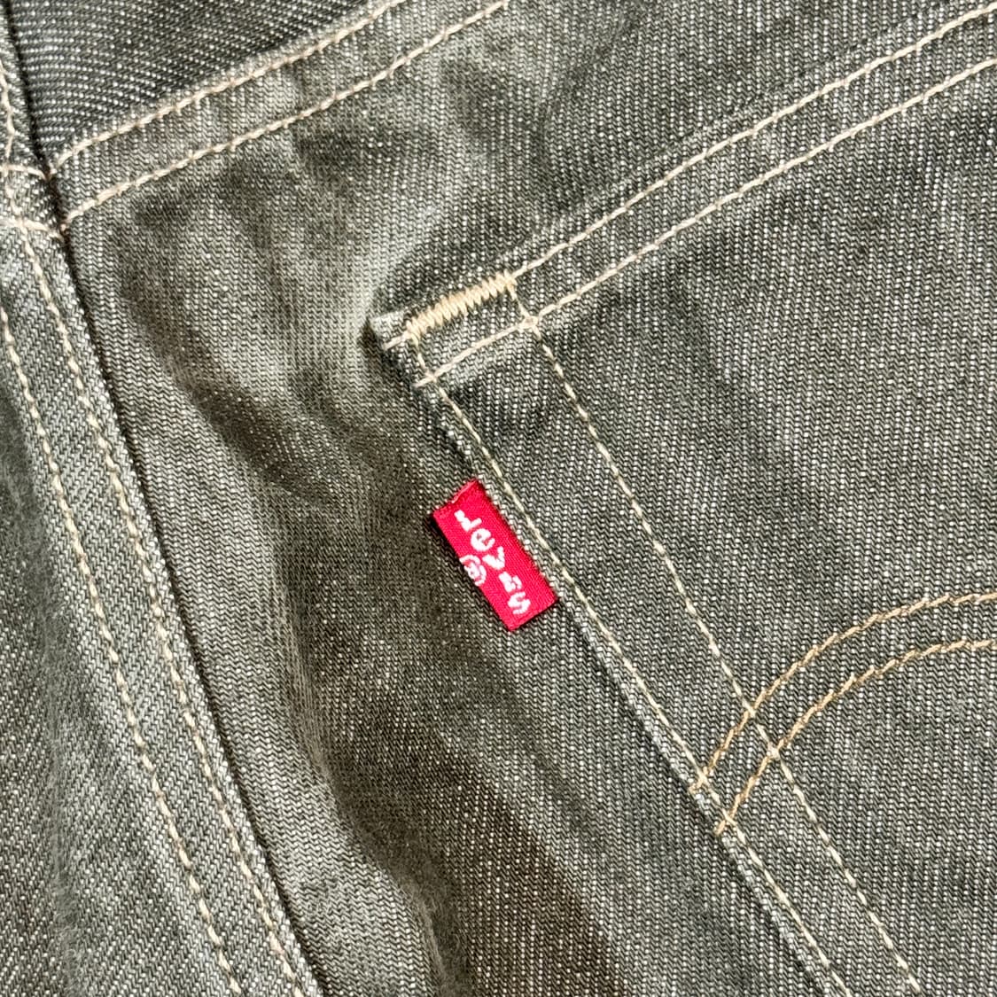 33inch) 리바이스 501 버튼플라이 리지드 데님 청바지 올리브 상품이미지4