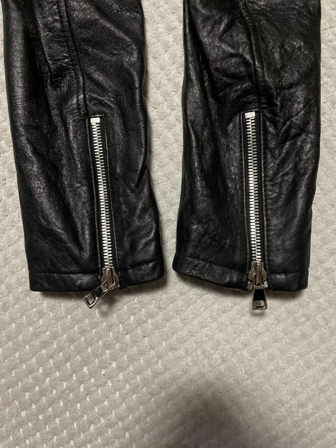 웨스턴 무드 이태리 램스킨 양가죽 바이커 레더 자켓 상품이미지8