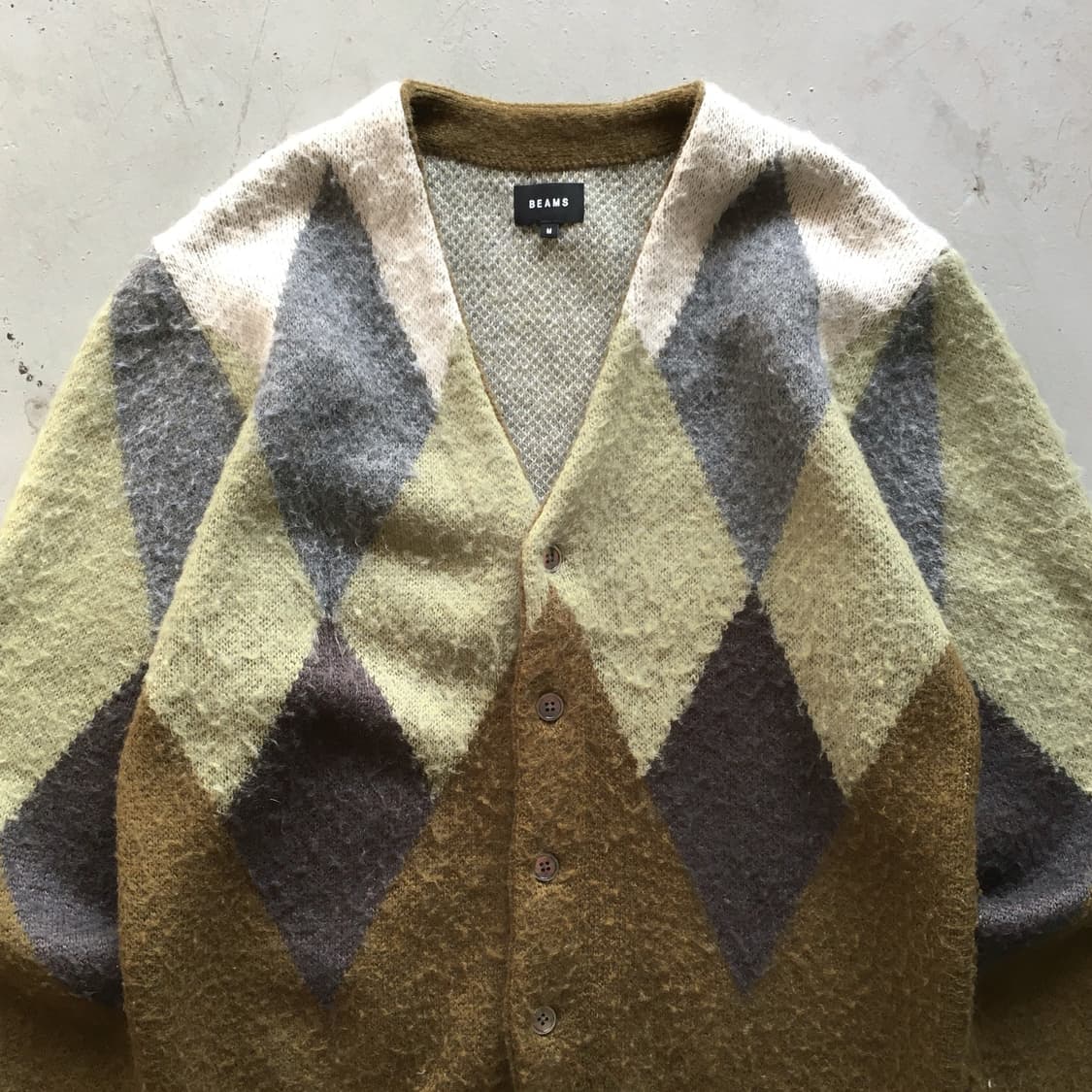 Beams Argyle Cardigan 상품이미지2