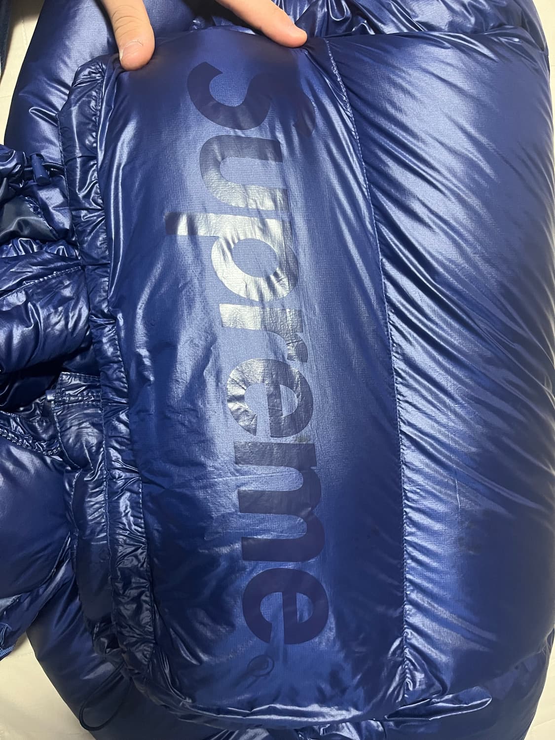슈프림 패더웨이트 다운 퍼퍼 자켓 네이비 색상 XXL 사이즈 상품이미지4